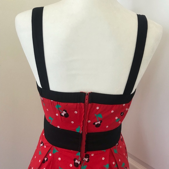 MINNIE MOUSE Disney Cherry Pinup Dress Red Size Sm - Picture 4 of 8